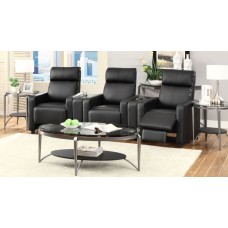 3 recliner chairs set with 2 consoles mod: 53670